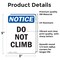 Signmission Do Not Climb, 3.5 in W x Rectangle, Vinyl Decal OS-2PACK-NS-D-35-V-11118 - alternate 6